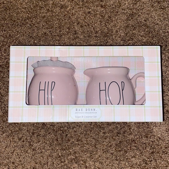 Rae Dunn Other - Rae Dunn Hip Hop Sugar and Creamer - pink